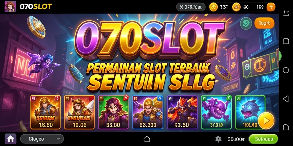 Tampilan gameplay menarik dari 070SLOT dengan banyak pilihan slot.