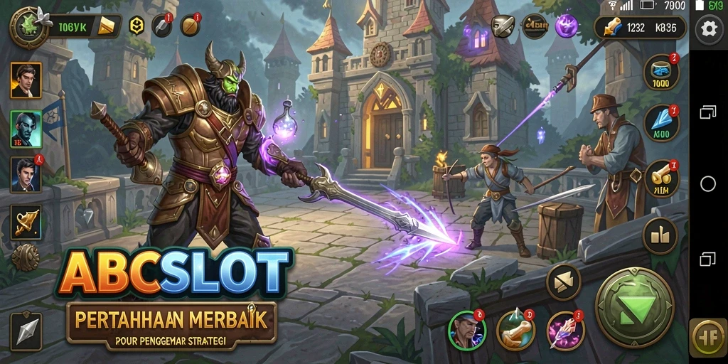 Gameplay menegangkan dari ABCSLOT terlihat dalam aksi Tower Defense.