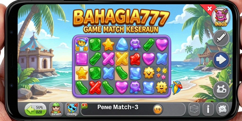 Tampilan permainan seru dalam BAHAGIA777 yang memukau.
