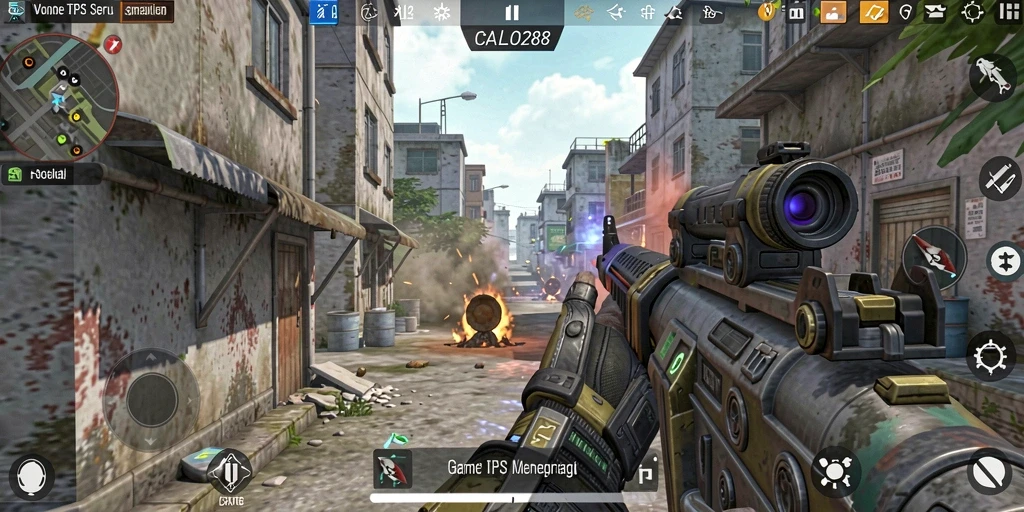 Tampilan gameplay menegangkan dari CALO288 dengan aksi TPS yang seru.