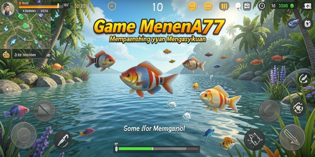 Screenshot CINEMA77 menunjukkan pemain menikmati sesi memancing yang seru.