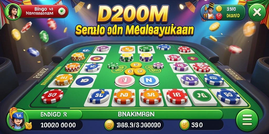 Gambar menampilkan gameplay seru dalam D200M Bingo.