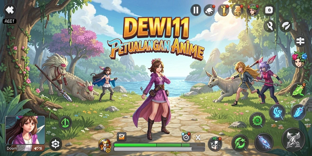 Tampilan dinamis dari gameplay DEWI11 yang menawan.