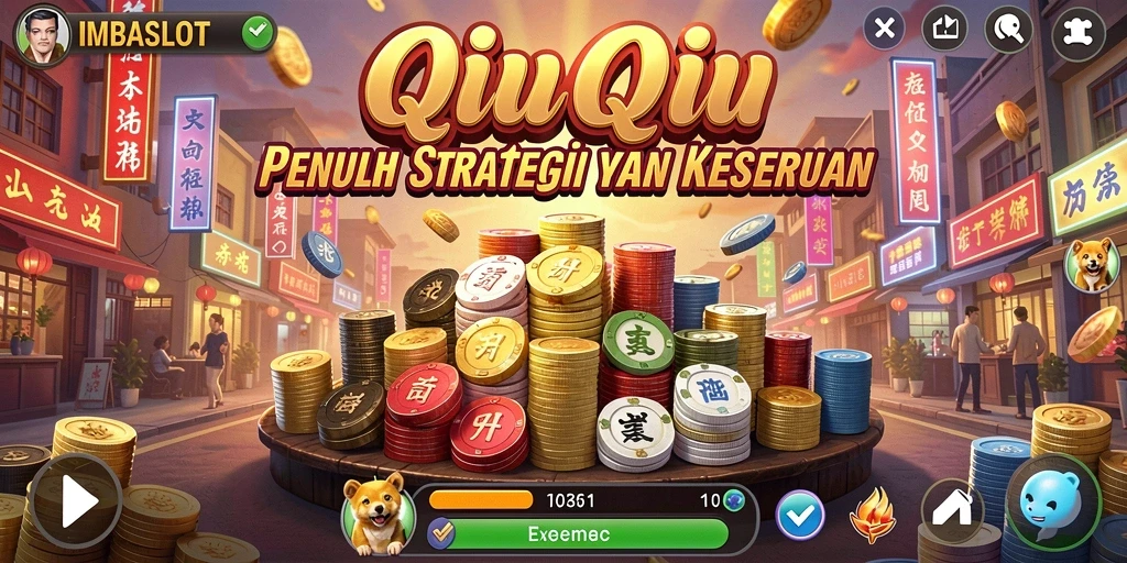 Tampilan gameplay seru dari permainan QiuQiu di IMBASLOT.