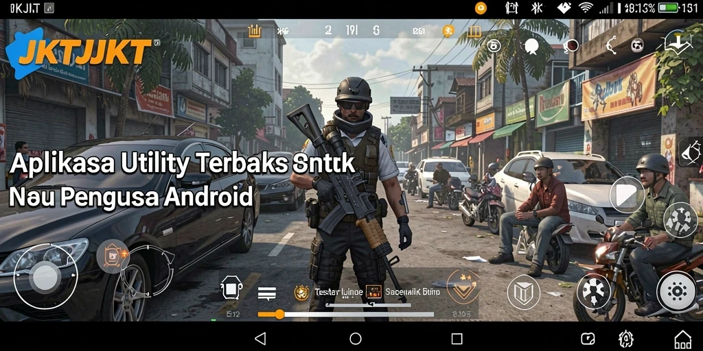 Tampilan antarmuka utama JKTJKT yang menunjukkan fitur utilitas.