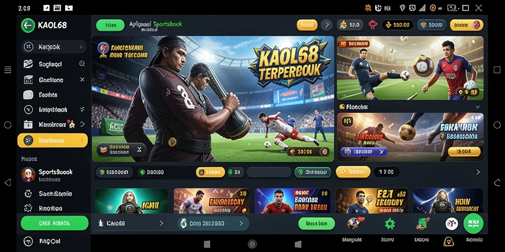 Tampilan gameplay seru dalam aplikasi Sportsbook KAOL68.