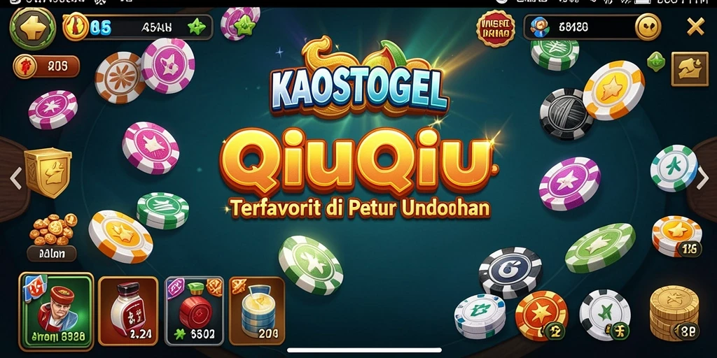 Tampilan gameplay seru KAOSTOGEL dalam permainan QiuQiu.