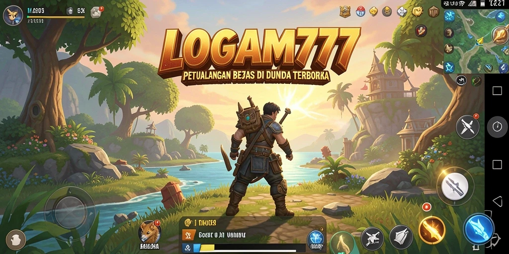 Tampilan seru gameplay LOGAM777 di dunia terbuka.