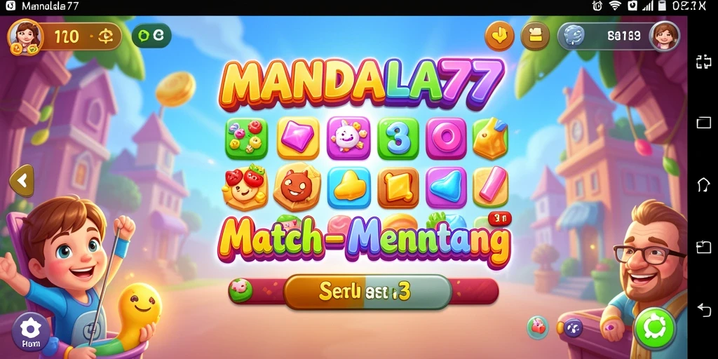 Tampilan gameplay MANDALA77 yang penuh warna dan menyenangkan.