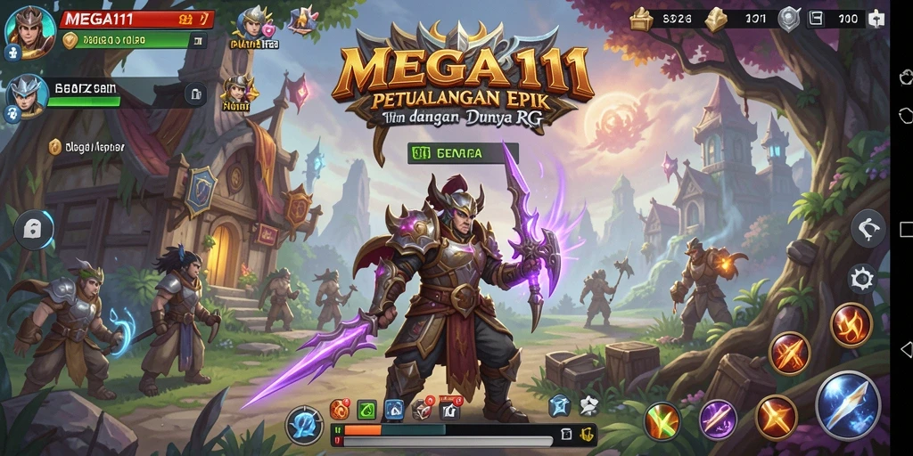Tampilan gameplay <strong>MEGA111</strong> yang menakjubkan dan mendebarkan di dalam dunia RPG.