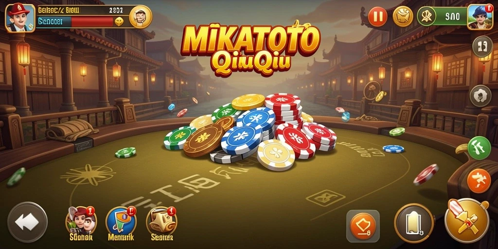 Tampilan gameplay seru MIKATOTO saat bermain QiuQiu.