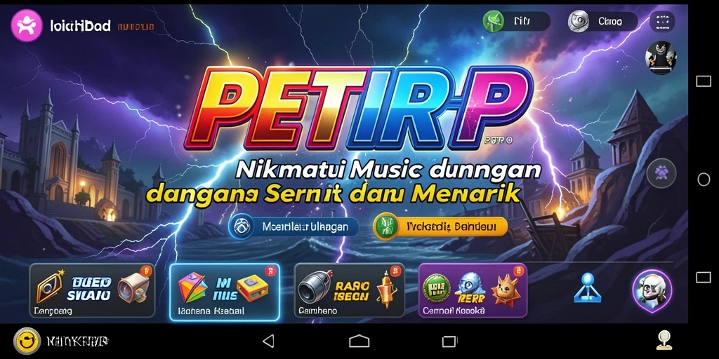 Tampilan gameplay PETIRRP yang penuh warna dan interaktif.