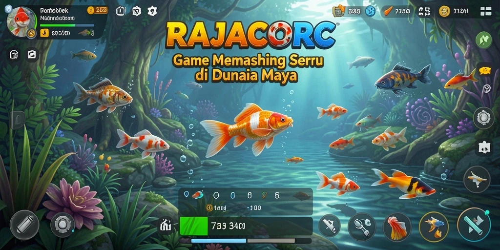 Tangkapan ikan besar dalam gameplay RAJACORC yang mengesankan.