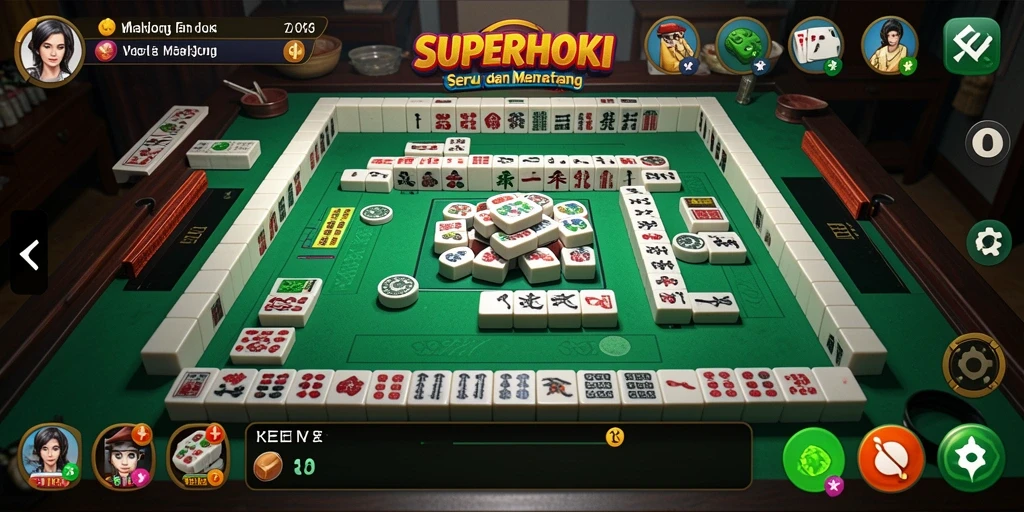 Tampilan gameplay menarik dari SUPERHOKI yang penuh warna.