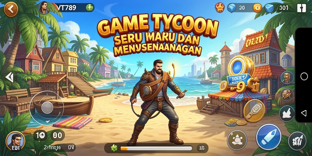 Tampilan gameplay Tycoon yang menarik dan interaktif.