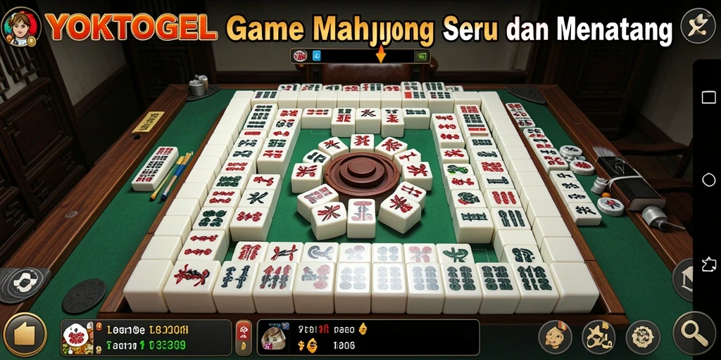 Tampilan gameplay YOKTOGEL yang seru dalam permainan Mahjong.